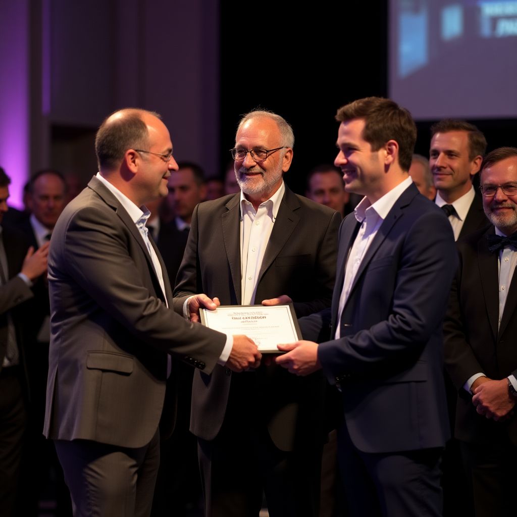 Equipo de InverBlog recibiendo un premio